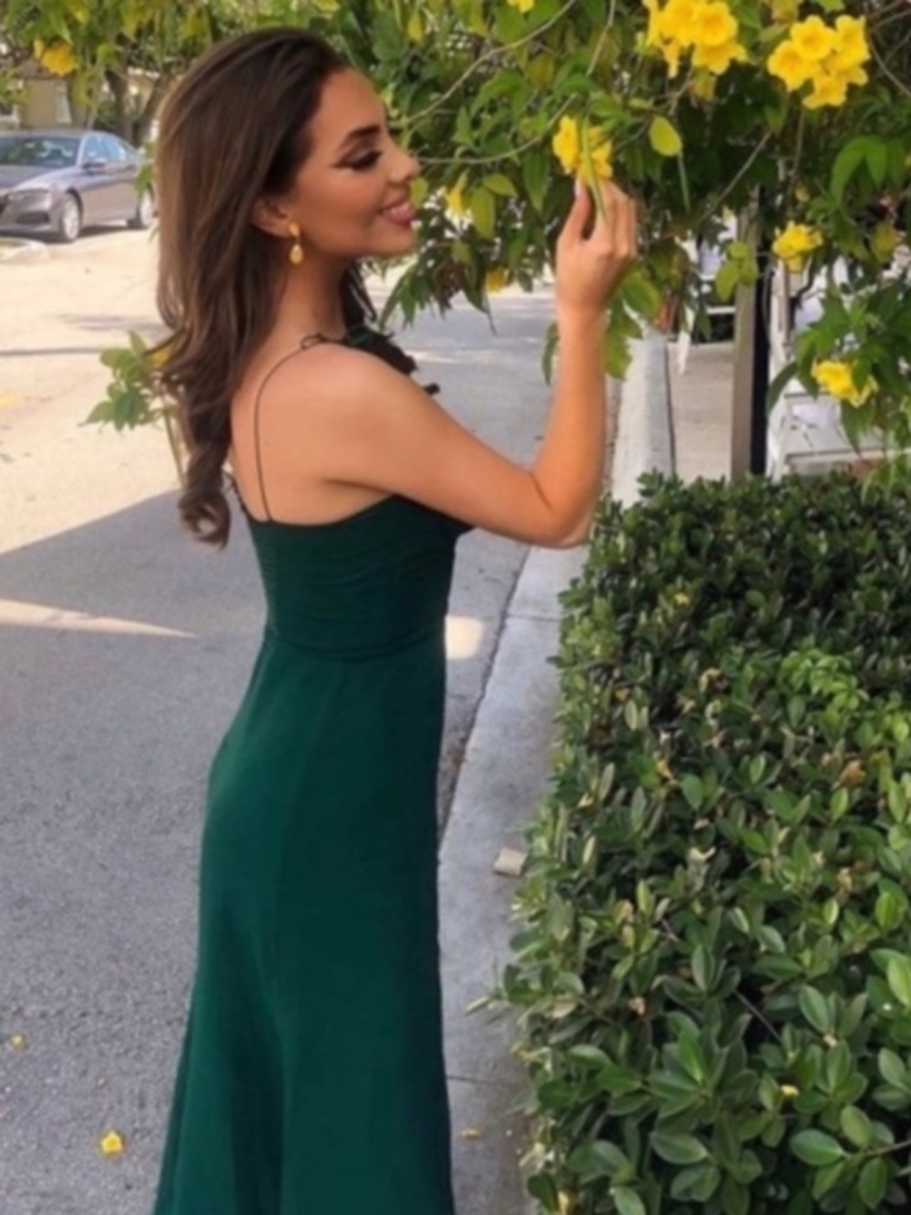 NEW Reformation Juliette Dress Emerald 2 - Picture 9 of 17